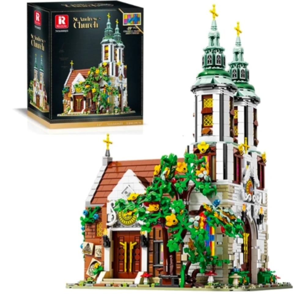 Colorful Building Block Church Set